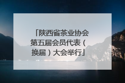 陕西省茶业协会第五届会员代表（换届）大会举行