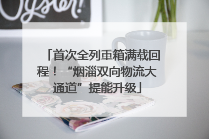首次全列重箱满载回程！“烟淄双向物流大通道”提能升级
