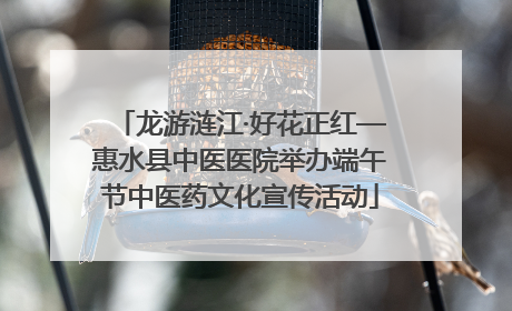 龙游涟江·好花正红—惠水县中医医院举办端午节中医药文化宣传活动
