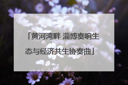 黄河湾畔 淄博奏响生态与经济共生协奏曲