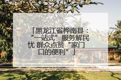 黑龙江省桦南县：“一站式”服务解民忧 群众点赞“家门口的便利”
