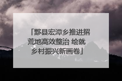 黟县宏潭乡推进撂荒地高效整治 绘就乡村振兴新画卷