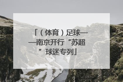 （体育）足球——南京开行“苏超”球迷专列