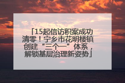 15起信访积案成功清零！宁乡市花明楼镇创建“三个一”体系，解锁基层治理新姿势