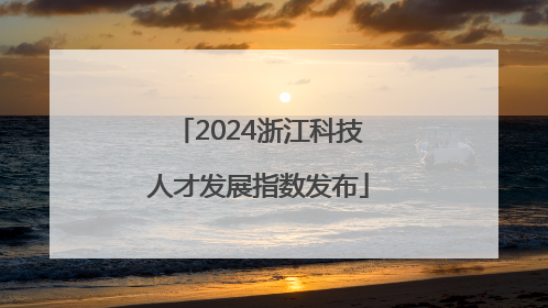 2024浙江科技人才发展指数发布