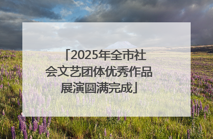 2025年全市社会文艺团体优秀作品展演圆满完成