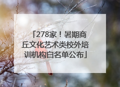 278家！暑期商丘文化艺术类校外培训机构白名单公布