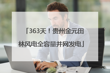 363天！贵州金元田林风电全容量并网发电