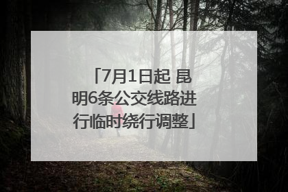 7月1日起 昆明6条公交线路进行临时绕行调整