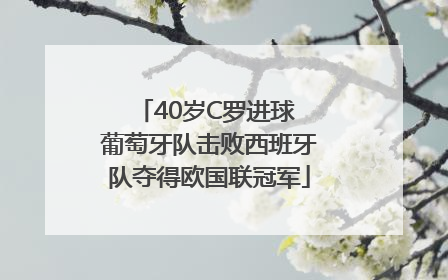40岁C罗进球 葡萄牙队击败西班牙队夺得欧国联冠军