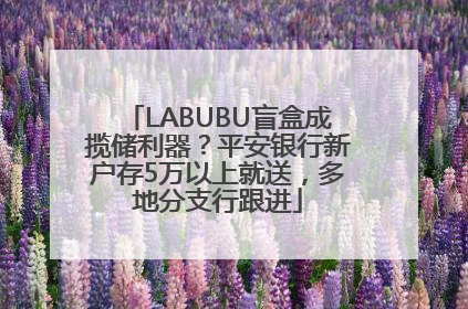 LABUBU盲盒成揽储利器？平安银行新户存5万以上就送，多地分支行跟进